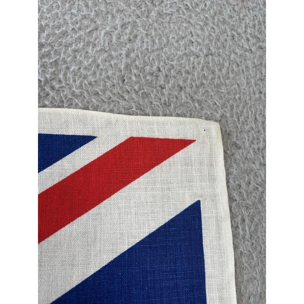 Vintage I'm Backing Britain Tea Towel MCM Kitsch Wall Hanging Union Jack 1960s